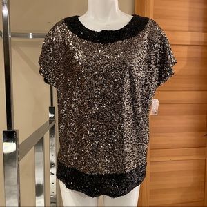 Press sequin top
